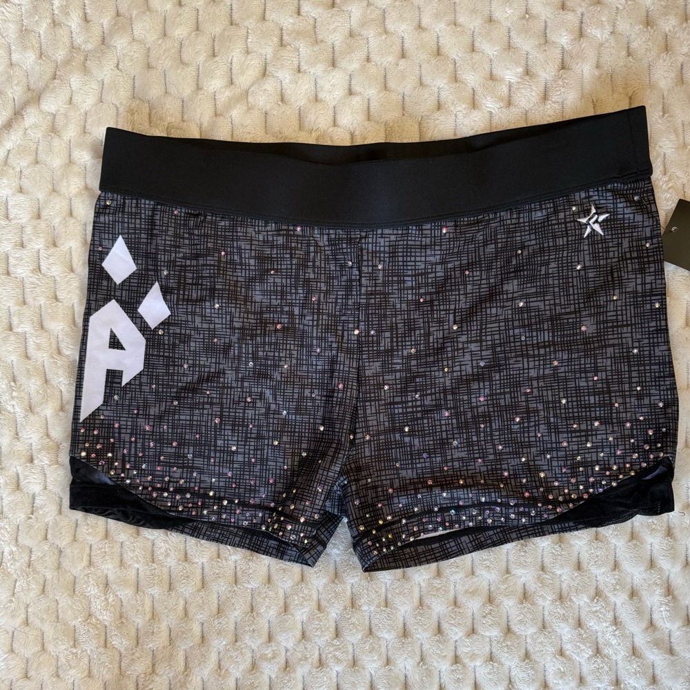 Cheer Athletics rhinestone bling practice shorts by Rebel 2XL NWT